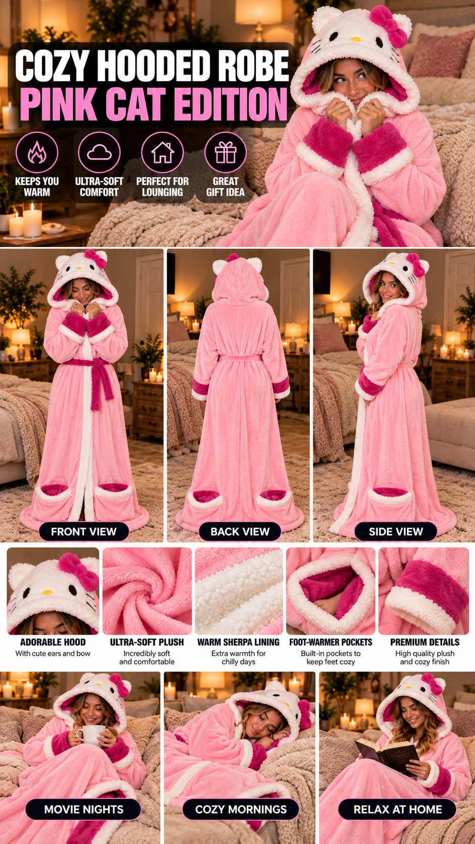 Kitty Cozy™ – Hooded Robe
