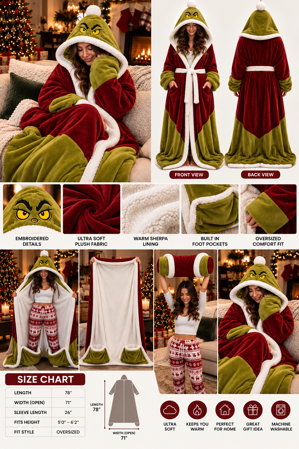The Grinch Cozy Robe