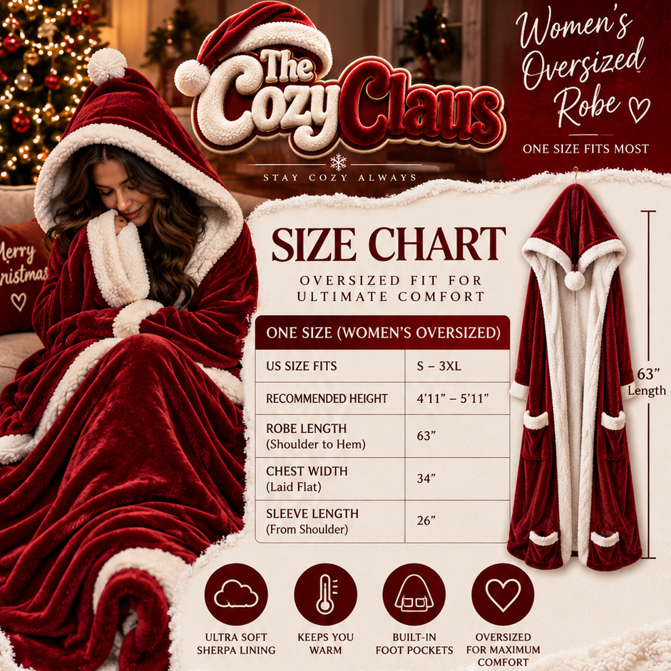 The Cozy Claus™ Heated Blanket Robe 🎅🏼❄️