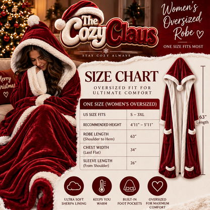 The Cozy Claus™ Heated Blanket Robe 🎅🏼❄️