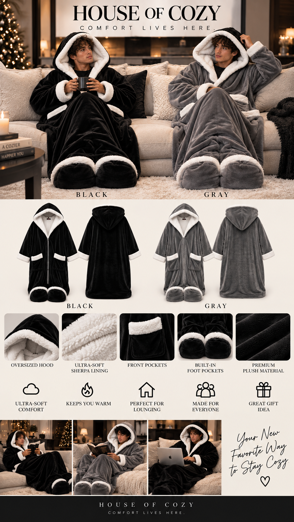 Ultimate Cozy Hooded Robe❄️